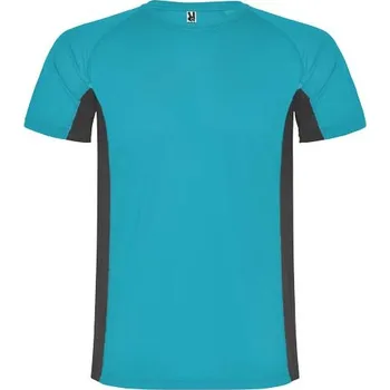 Shanghai pánské sportovní tričko s krátkým rukávem - Tyrkysová / Tmavě olověná, L