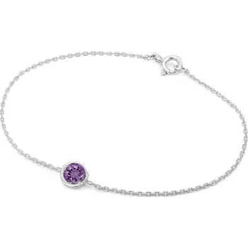 Náramek Platinový náramek s ametystem Arleth