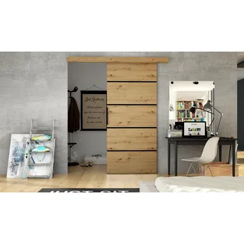Interiérové dveře Posuvné dveře ILAS 6 - šířka 86 cm, dub artisan
