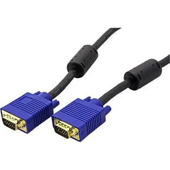 Video kabel InLine Premium VGA kabel MD15HD-MD15HD, DDC2, s ferity, černý, 0,5m (In17805S) - 11.42.5001