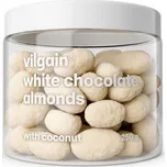 Vilgain Mandle v čokoládě –⁠ čerstvé a super křupavé ořechy, pořádná vrstva čokolády, bez leštících látek - bílá čokoláda posypaná kokosem 250 g