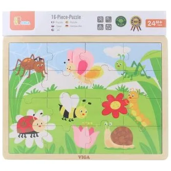 Dřevěné puzzle 16 dílků - příroda