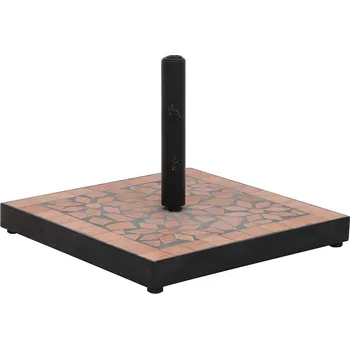 Stínicí technika vidaXL Základna na slunečník terakotová a bílá čtvercová 12 kg [362220] Barva: Cihlová