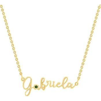 Náhrdelník Zlatý náhrdelník se jménem a drahokamem Harlow