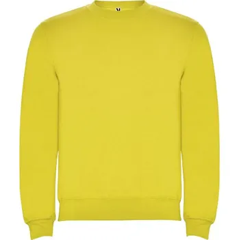 Pánský svetr Clasica unisex svetr s výstřihem crewneck - Žlutá, XL