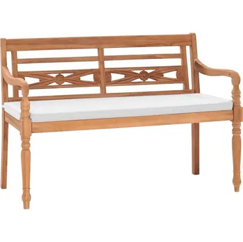 Zahradní lavice Lavice Batavia s poduškou 120 cm teak