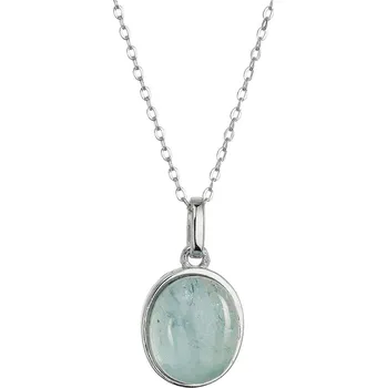 Náhrdelník EVOLUTION GROUP CZ Stříbrný náhrdelník s akvamarínem - 12160.3
