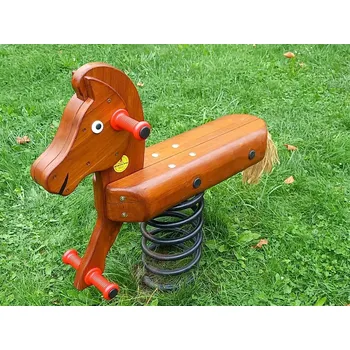 Dětská houpačka Pružinová houpačka koník II z akátu
