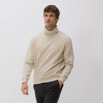 Pánská mikina Reserved - Mikina s rolákem - béžová - 6941H-08X - 6941H-08X-XXL