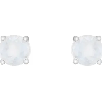 Náušnice Zlaté minimalistické náušnice s měsíčními kameny Bernice