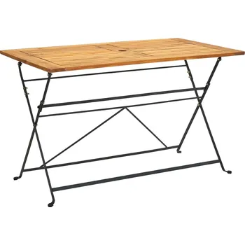 Zahradní stůl Skládací zahradní stůl 120 x 70 x 74 cm masivní akáciové dřevo