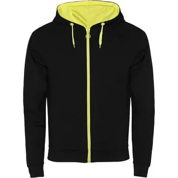 Pánská mikina Unisex mikina Fuji - Černá / Fluorescenční žlutá, S