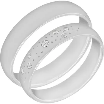 Prsten Platinové snubní prsteny s diamanty Erich