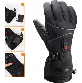 Rukavice Vyhřívané rukavice na USB vel.L+baterie, černé
