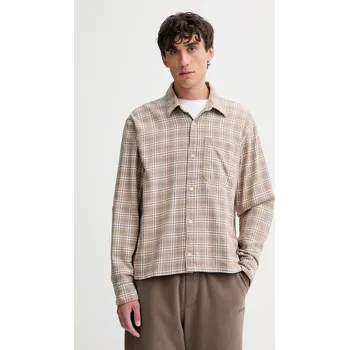 Pánská košile Bavlněná košile Hollister Co. KI325.5197.418 béžová 80X, vel. XL