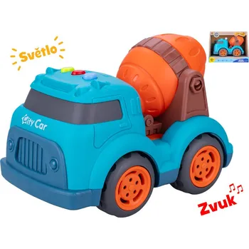 Auto stavební míchačka 17 cm volný chod na baterie se světlem a zvukem 18 m+