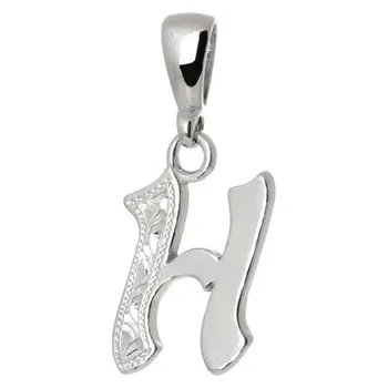 Přívěsek Stříbrný přívěšek písmeno H bez zirkonů STRZ1523HF