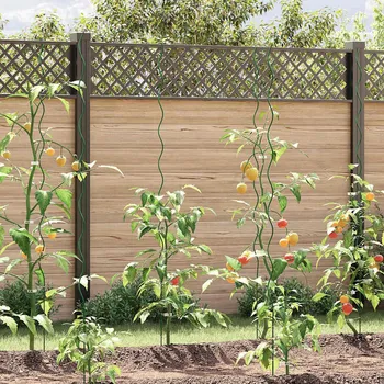 Stojan na květiny Spirálové opory pro rostliny 20 pcs Zelená 170 cm