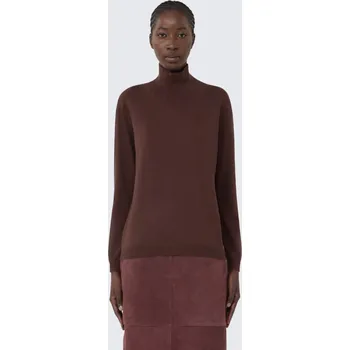 Dámský svetr Dámský svetr s rolákem MaxMara KIKU 2525366012650 hnědý Velikost: S