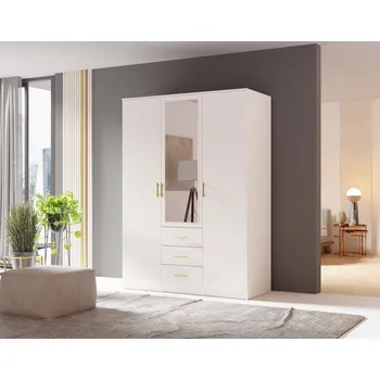Šatní skříň Kombinovaná šatní skříň 150 cm HENDRUM - bílá