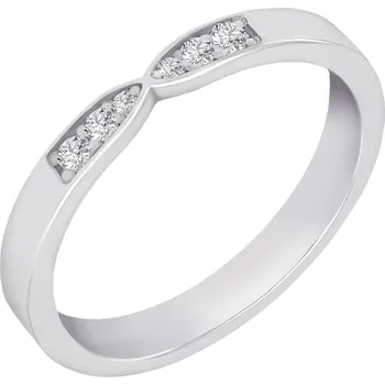 Prsten Platinový eternity prsten s diamanty Hvala