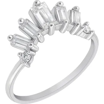 Prsten Jedinečný vykrojený prsten s moissanity Osanna