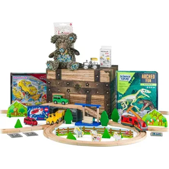 Truhla plná hraček mix 6 ks Oliver Dřevěná hračka Truhla plná hraček mix 6 ks Oliver