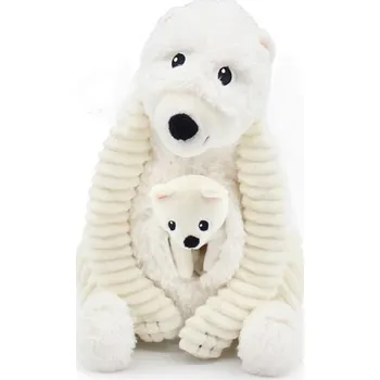 plyšák PTIPOTOS Plyšový polární medvěd Grobidou - máma s miminkem
