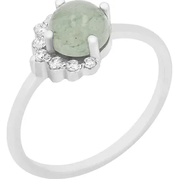 Prsten Zlatý prsten s avanturínem a diamanty Ammiel