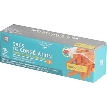 Sáček na potraviny DOCHTMANN Sáčky na potraviny do mrazáku 1l, zip systém uzavíratelné 15ks