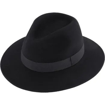 Klobouk Fiebig - Headwear since 1903 Elegantní černý klobouk fedora – Fiebig Velikost: 59 cm (L)