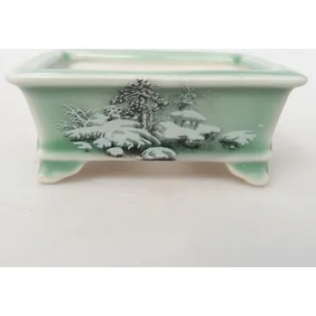 Květináč Mini bonsai miska 8 x 6 x 3 cm zelená 162913