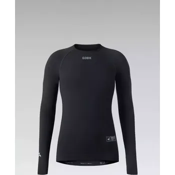 cyklistický dres GOBIK Cyklistické triko s dlouhým rukávem - WINTER MERINO WOMEN - černá XS-S
