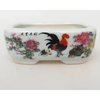 Květináč Mini bonsai miska 8 x 6 x 3 cm bílá 162896