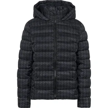 716847 - Tchibo - Prošívaná bunda s kapucí a potiskem - pro ženy - vel. 36 - barva: černá/s potiskem