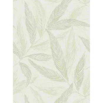 Tapeta A.S. Création | Vliesová tapeta na zeď Hygge 3 79096-1 | 0,53 x 10,05 m | bílá, krémová, metalická, zelená, šedá + Bílá, krémová, metalická, zelená, šedá vliesová tapeta na stěnu 790961 v rozměru 0,53 x 10,05 m