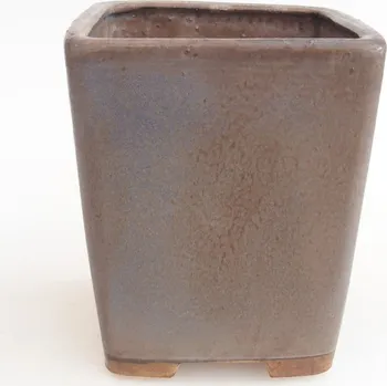 Květináč Keramická bonsai miska 10 x 10 x 12 cm hnědá 161412