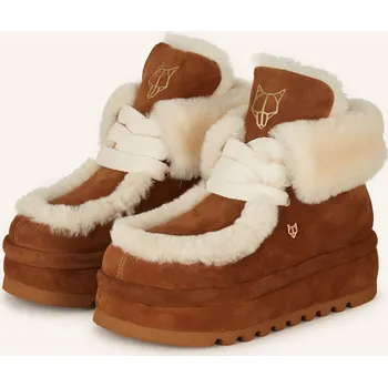 Dámské mokasíny Naked Wolfe Dámské Šněrovací Boty Bambi, hnědá / krémová, 40