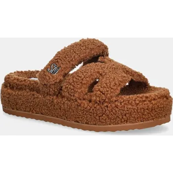 Dámské pantofle Pantofle Steve Madden Bigmissile-F hnědá barva, 11004961 11004961.280 82X, EUR 41