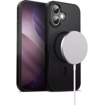 Pouzdro na mobilní telefon Hybridní kryt Frost Mag Cover pro iPhone 17 s MagSafe – černý