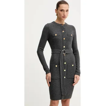 Dámské šaty Šaty s přídavkem kašmíru Marciano by Guess AFRAH 5BGK43.5893Z šedá 90X, vel. 34