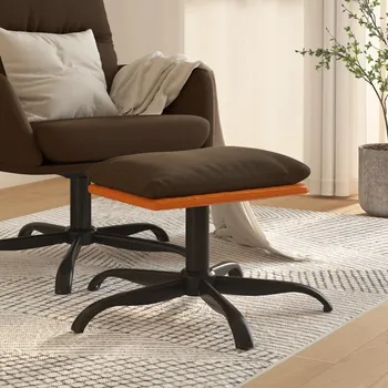 Obývací pokoj vidaXL Podnožka 60x60x36 cm textil a umělá kůže [341600] Barva: Hnědá