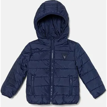 Chlapecká bunda Dětská bunda Guess modrá barva, H4BT03 WCFM0 H4BT03.WCFM0.B.9BYH 55X, vel. 113-118