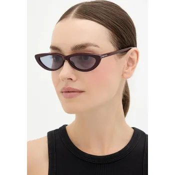 Sluneční brýle Alexander McQueen dámské, vínová barva, AM0535S 83X, vel. 58