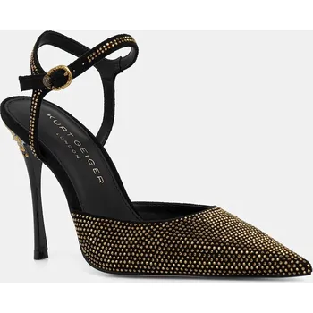 Dámské lodičky Lodičky Kurt Geiger London Mayfair Point Ankle Strap 4989405609 černá 99X, EUR 40