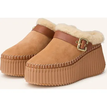 Dámské mokasíny Chloé Dámské Plateau Pantofle Nama, 207 pottery brown, 41