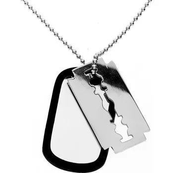 Souprava šperků MPM Ocelový nerezový přívěsek 8129 - stříbrné barvy SNE.8129