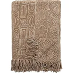 Bloomingville Pléd/přehoz z recyklované bavlny BRESSO 160x130 cm hnědý