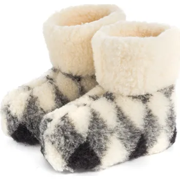 Dámská obuv Teplé dámské bačkory horského stylu z ovčí vlny Pantofle Zateplené 36-45 PanSzew