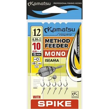 Rybářský háček Zemní Háčky , s návazcem, s protihrotem Kamatsu Iseama 5 ks